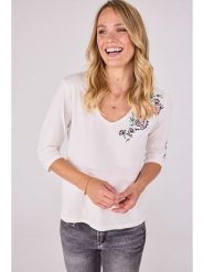LIEBLINGSSTÜCK Koszulka "Cordelia" w kolorze białym rozmiar: 4XL. Białe bluzki damskie LIEBLINGSSTÜCK, xl, bez wzorów, bez kołnierzyka, bez ramiączek. Za 118.56 zł.
