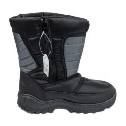 Buty śniegowce Cortina CORTINA01 czarne. Czarne śniegowce dziewczęce z polaru. Za 149.80 zł.