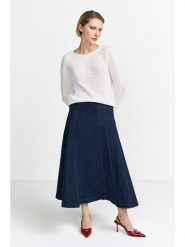Rich & Royal Sweter w kolorze białym rozmiar: L. Białe swetry klasyczne damskie Rich & Royal, l, z bawełny, bez kołnierzyka. Za 281.76 zł.