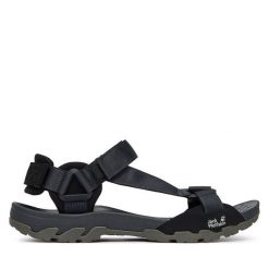 Sandały Jack Wolfskin. Czarne sandały męskie Jack Wolfskin, bez zapięcia. Za 379.99 zł.