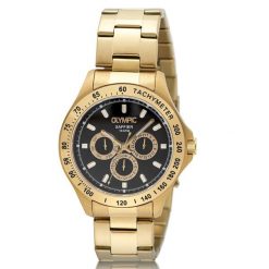 Olympic Mężczyźnizegarek Olympic Jeffrey Gold złoto - stal nierdzewna Zegarki męskie 1 ct Męskie. Żółte zegarki męskie Olympic, szklane. Za 543.99 zł.