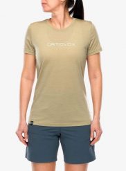 Koszulka z nadrukiem damska Ortovox 150 Cool Brand TS. Brązowe t-shirty damskie ORTOVOX, l, bez wzorów, z lyocellu, bez kołnierzyka. Za 395.99 zł.