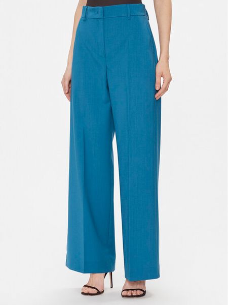 Weekend Max Mara Spodnie materiałowe Visivo 2415131091 Niebieski Relaxed Fit. Niebieskie spodnie materiałowe damskie Weekend Max Mara, bez wzorów, z materiału. Za 569.99 zł.