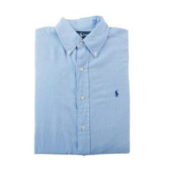 Second life - Koszula klasyczna męska gładka Yarmouth - Jak nowy. Niebieskie koszule męskie Ralph Lauren, m, bez wzorów, bez kołnierzyka, bez ramiączek. Za 207.36 zł.