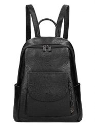 Wojas Skórzany plecak w kolorze czarnym - 28 x 32 x 14 cm rozmiar: onesize. Czarne plecaki damskie Wojas, bez wzorów, z materiału. Za 372.45 zł.