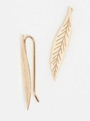 OR ÉCLAT Złote kolczyki-wkrętki "Gold leaf" rozmiar: onesize. Żółte kolczyki damskie Or Éclat, złote. Za 347.99 zł.