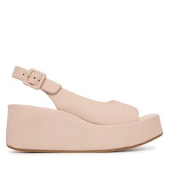 Sandały HÖGL. Brązowe sandały damskie HÖGL, bez wzorów, bez obcasa, na koturnie. Za 849.99 zł.