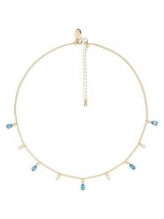 U.S. Polo Assn. Pozłacany naszyjnik z kamieniami ozdobnymi - dł. 36 cm rozmiar: onesize. Niebieskie naszyjniki damskie U.S. Polo Assn., metalowe. Za 69.99 zł.