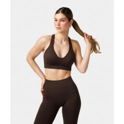 Biustonosz bezszwowy Carpatree Elite brązowy. Brązowe biustonosze sportowe damskie Carpatree, bez wzorów. W wyprzedaży za 129.99 zł.