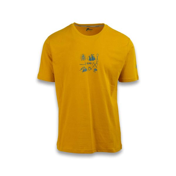 T-Shirt Ande New Climb Dorośli. Żółte t-shirty męskie Ande, m, bez wzorów, z bawełny, bez kołnierzyka. Za 134.99 zł.