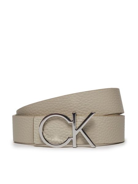 Calvin Klein Pasek Damski K60K611904 Beżowy. Brązowe paski damskie CALVIN KLEIN, bez wzorów, ze skóry. Za 139.99 zł.