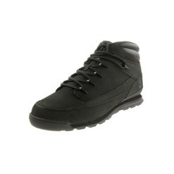 Buty zimowe męskie, Timberland Euro Rock WR Basic. Czarne buty trekkingowe męskie Timberland, na zimę, z materiału, bez zapięcia. Za 649.99 zł.