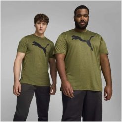 Puma Koszulka Train Fav Heather Cat 52235299. Zielone t-shirty damskie Puma, bez wzorów, bez kołnierzyka. Za 91.99 zł.