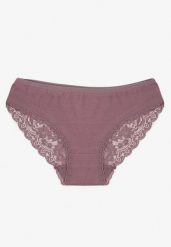 Fioletowe Majtki Figi Zdobione Koronką Venissella. Fioletowe figi damskie Born2be, l, z aplikacjami, z bawełny. Za 9.99 zł.