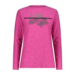 Damska koszulka z długim rękawem CMP. Czerwone t-shirty damskie CMP, xs, bez wzorów, z jersey, bez kołnierzyka. Za 205.05 zł.