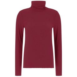 T-Shirt Deha Mieszanka Kaszmiru Golf Damskie. Czerwone golfy damskie Deha, m, bez wzorów, z elastanu, bez ramiączek. Za 300.99 zł.