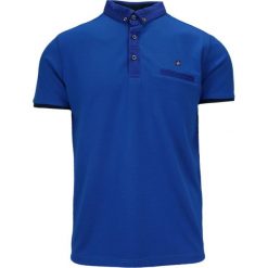 Koszulka POLO, Chabrowa Krótki Rękaw, Męska, bez Nadruku, Jednokolorowa. Niebieskie koszulki polo męskie New Antracid, m, bez wzorów, z bawełny, bez ramiączek. Za 145.00 zł.