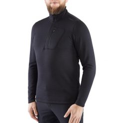 Bluza trekkingowa męska z technicznej dzianiny Admont. Czarne bluzy bez kaptura męskie VIKING, m, z dzianiny. Za 99.00 zł.