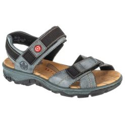 Sandały Rieker Sandals 68851-14 niebieskie. Niebieskie sandały damskie bez wzorów, z gumy, bez obcasa. Za 374.33 zł.