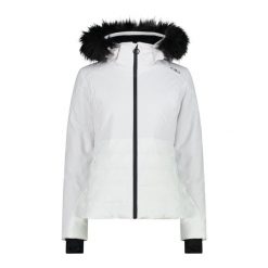 Kurtka narciarska damska CMP 35W0266 Zip Hood. Białe kurtki damskie CMP, bez wzorów, bez kaptura, narciarskie. Za 979.99 zł.