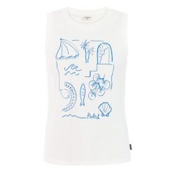 Damski tank top Protest Another. Białe topy sportowe damskie Protest, na lato, l, bez wzorów, z materiału, bez ramiączek. Za 193.00 zł.
