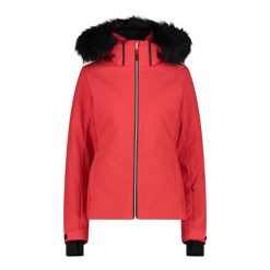 Kurtka narciarska zapinana na zamek z odpinanym kapturem damska CMP. Czerwone kurtki damskie CMP, l, bez wzorów, narciarskie. W wyprzedaży za 815.50 zł.
