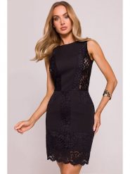 Made of emotion Sukienka w kolorze czarnym rozmiar: XL. Czarne sukienki damskie Made Of Emotion, xl, bez wzorów, z koronki, bez kołnierzyka, bez ramiączek, midi. Za 244.99 zł.