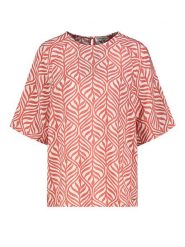 Sublevel Bluzka w kolorze koralowo-białym rozmiar: M. Białe bluzki damskie Sublevel, m, bez wzorów, bez kołnierzyka, bez ramiączek. Za 43.78 zł.