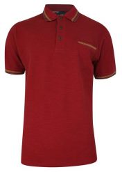 Koszulka POLO, Pomarańczowa, z Kieszonką, Męska, Krótki Rękaw, T-shirt -BELIKA. Brązowe koszulki polo męskie Belika, m, bez wzorów, z bawełny, bez ramiączek. Za 87.00 zł.