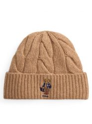 Polo Ralph Lauren Czapka 455P18118002 Brązowy. Brązowe czapki zimowe damskie Polo Ralph Lauren, z wełny. Za 419.99 zł.