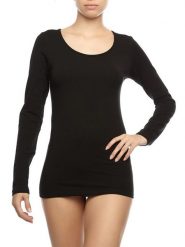 COTONELLA Koszulka w kolorze czarnym rozmiar: L. Czarne bluzki damskie Cotonella, l, bez wzorów, bez kołnierzyka, bez ramiączek. Za 47.94 zł.