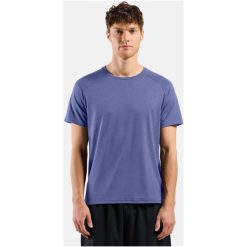 Koszulka do biegania męska Odlo T-shirt crew neck s/s ACTIVE 365. Fioletowe t-shirty męskie Odlo, m, bez wzorów, bez kołnierzyka. Za 199.99 zł.