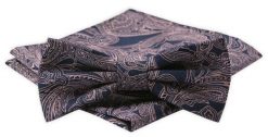 Mucha Męska z Poszetką w Zestawie - Alties - Granat z Blado-Różowym Wzorem. Niebieskie krawaty i muchy męskie Alties, bez wzorów, eleganckie. Za 54.00 zł.