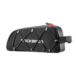 Torba na ramę z breloczkiem. Czarne torby męskie na ramię ROCKBROS, bez wzorów, z materiału, bez dodatków. Za 151.60 zł.