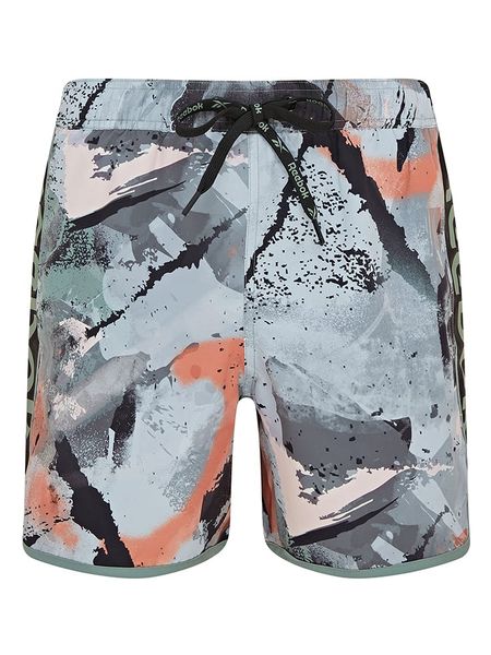 Reebok Szorty kąpielowe "Elias" w kolorze turkusowo-czarno-błękitnym rozmiar: M. Czarne szorty sportowe męskie Reebok, m, z materiału, outdoorowe. Za 78.84 zł.