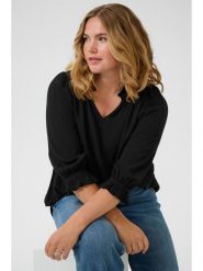 KAFFE curve Bluzka "Kiv" w kolorze czarnym rozmiar: 54. Czarne bluzki damskie KAFFE curve, s, bez wzorów, z wiskozy, klasyczne, bez kołnierzyka, bez ramiączek. Za 78.99 zł.
