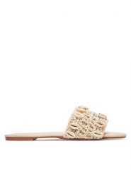 DeeZee Klapki YD2303-1 Beżowy. Brązowe klapki damskie DeeZee, bez wzorów, z materiału, bez obcasa. Za 119.99 zł.