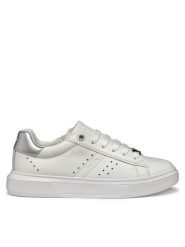 Geox Sneakersy J Nettuno J45GCB 085BC C0459 S Biały. Białe buty sportowe dziewczęce Geox, bez wzorów, ze skóry, bez zapięcia. Za 199.99 zł.