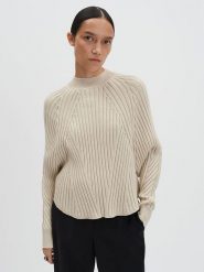 Someday Sweter w kolorze beżowym rozmiar: S. Brązowe golfy damskie Someday, s, bez wzorów, prążkowane, bez ramiączek. Za 165.99 zł.