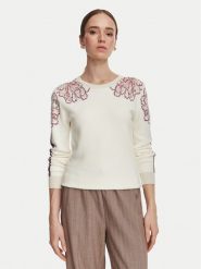 Liu Jo Sport Sweter TF6094 MS49I Kremowy Regular Fit. Białe swetry klasyczne damskie Liu Jo Sport, xl, z wiskozy, bez kołnierzyka. Za 729.99 zł.