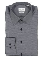 Eterna Koszula - Modern fit - w kolorze granatowo-szarym rozmiar: 40. Niebieskie koszule męskie Eterna, bez wzorów, z bawełny, bez kołnierzyka, bez ramiączek. Za 114.44 zł.