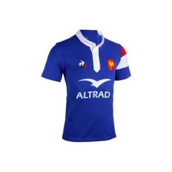 Koszulka replika Francuskiej Reprezentacji Rugby XV de France dla dorosłych. T-shirty damskie COQ SPORTIF, m, bez wzorów, z bawełny, bez kołnierzyka. Za 409.99 zł.