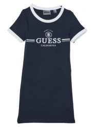 Guess Sukienka codzienna J6GK26 KCQX1 Granatowy Slim Fit. Niebieskie sukienki dziewczęce Guess, z aplikacjami, z bawełny, bez ramiączek. Za 174.99 zł.