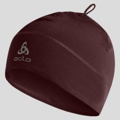 Czapka do biegania dla dorosłych Odlo Hat Polyknit Warm Eco. Brązowe czapki męskie Odlo, bez wzorów, z elastanu, sportowe. Za 119.99 zł.