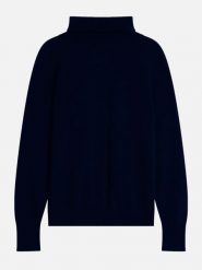 Just Cashmere Kaszmirowy golf w kolorze granatowym rozmiar: XL. Niebieskie golfy damskie Just Cashmere, xl, bez wzorów, z kaszmiru, bez ramiączek. Za 491.95 zł.