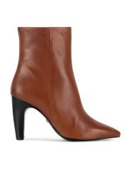 Gino Rossi Botki MERVAT-116030 Brązowy. Brązowe botki damskie Gino Rossi, ze skóry, bez obcasa, na słupku, bez zapięcia. Za 399.99 zł.