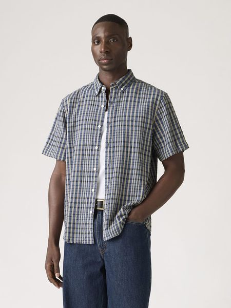 Levi's Koszula - Relaxed fit - w kolorze beżowo-niebieskim rozmiar: M. Brązowe koszule męskie Levi's, m, bez wzorów, bez kołnierzyka, bez ramiączek. Za 91.77 zł.