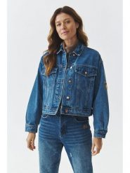 TATUUM Kurtka dżinsowa "Bernali" w kolorze niebieskim rozmiar: 42. Niebieskie kurtki damskie Tatuum, bez wzorów, bez kaptura. Za 274.10 zł.