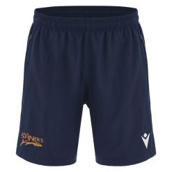 Short Sale Rekiny 2024/25. Niebieskie szorty męskie Macron, bez wzorów, z materiału, sportowe. Za 235.00 zł.