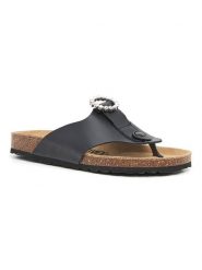 Billowy Skórzane japonki w kolorze czarnym rozmiar: 41. Czarne klapki damskie Billowy, bez wzorów, ze skóry, bez obcasa. Za 183.15 zł.